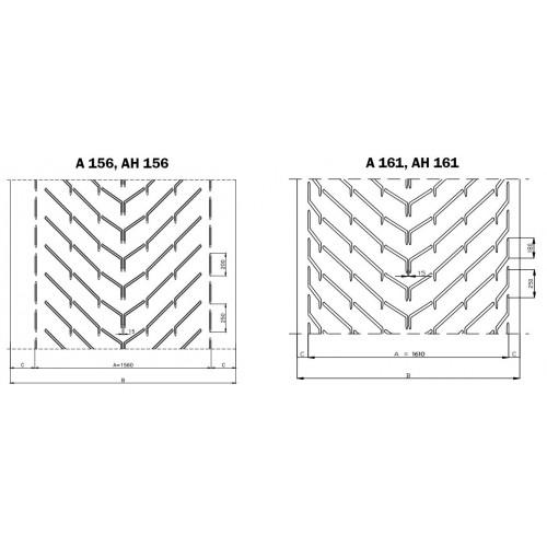 Конвейерные ленты Chevron с типом профиля AH Sawa
