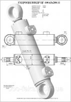 Гидроцилиндр 100х63х280 отвала ЭО-3323 ЕК 12 14 18
