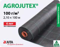 Агроткань для мульчирования Agrojutex черная, 100 г/м2, длина 100 м, ширина 2.1 м