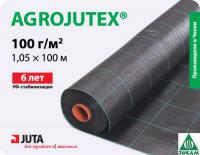 Агроткань Agrojutex мульчирующая черная 100 г/м2, длина 100 м, ширина 1.05 м