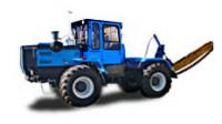 Трактор ХТЗ-150К-09-25 с машиной для резки мерзлого грунта МРМГ 