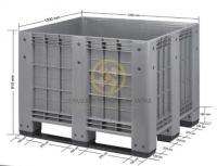 Контейнер пластиковый сплошной BIP 1200х1000х915