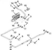 Болт топливопрводный C3924725 двигатель Cummins ISLe 310, 340, 375