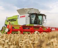 Уборка урожая комбайнами Claas Lexion, John-Deere, New Holland