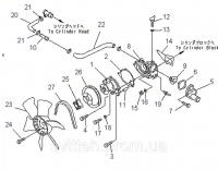 Шланг водяного насоса, погрузчика Nissan H25, Komatsu