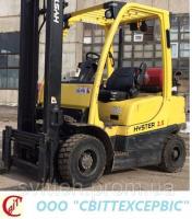 Газовый вилочный погрузчик б/у Hyster H2.5FT с весами, 2010 г.в., 2500 кг, высота подъема 3,75 м