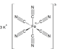Калий железосинеродистый (красная кровяная соль) K3[Fe(CN)6]