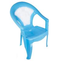 Кресло детское пластиковое голубое "Зайка"