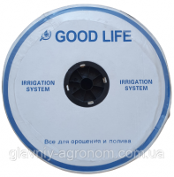 Капельная лента для полива п-во Корея Good Life 8 mil через 10 см, 2500 м 1.1 л/ч щелевая