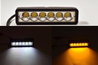 Светодиодная LED фара 30Вт (светодиоды 5w x6шт) Белый + желтый свет