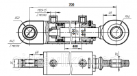 Гидроцилиндр Кун 80х40х400.700 под палец