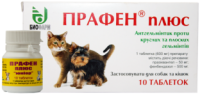 Прафен плюс (празиквантел, фенбендазол) 100 таб.уп. препарат от глистов для собак и кошек