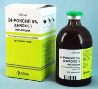 Энроксил 5% KRKA (Словения) 100 мл инъекционный раствор, антибиотик широкого спектра действия