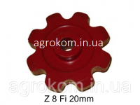 Звездочка транспортера 414308M1 Massey Ferguson, z-8, d-20