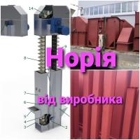 Нория зерновая НЦ-10,25,50,100,200 Норія зернова. Норія. Скидки від Виробника до -10%!